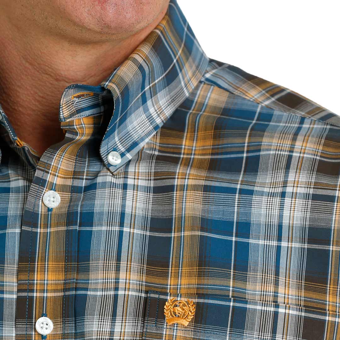 Cinch Men's Plaid Print Button-Down Shirt