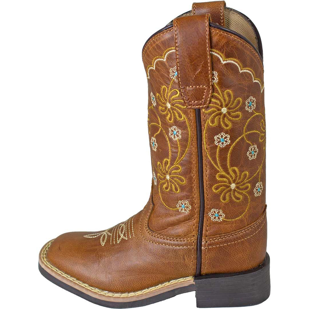 Cowgirl Legend Girls' Floral Stitched Cowgirl Boots