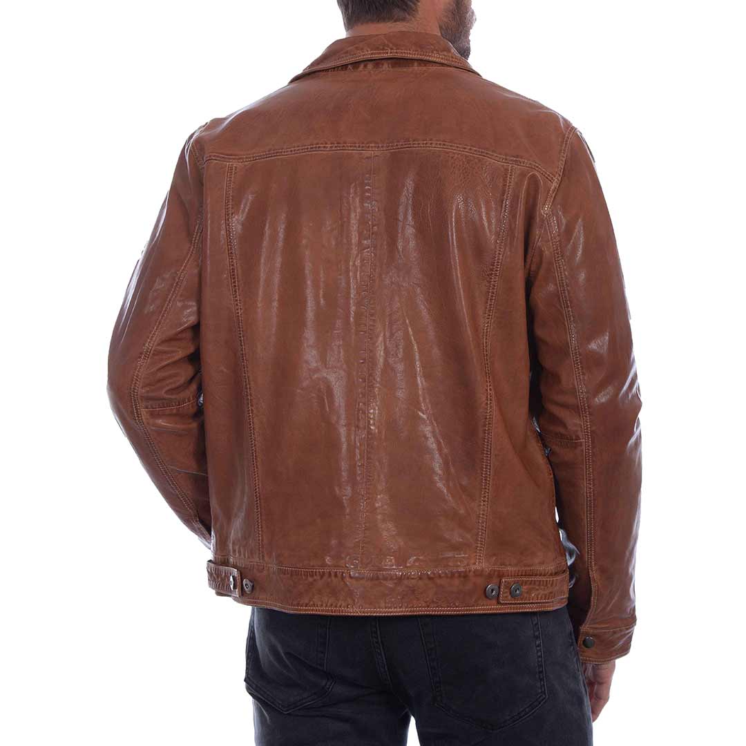 Scully Men's Denim Style Leather Jacket