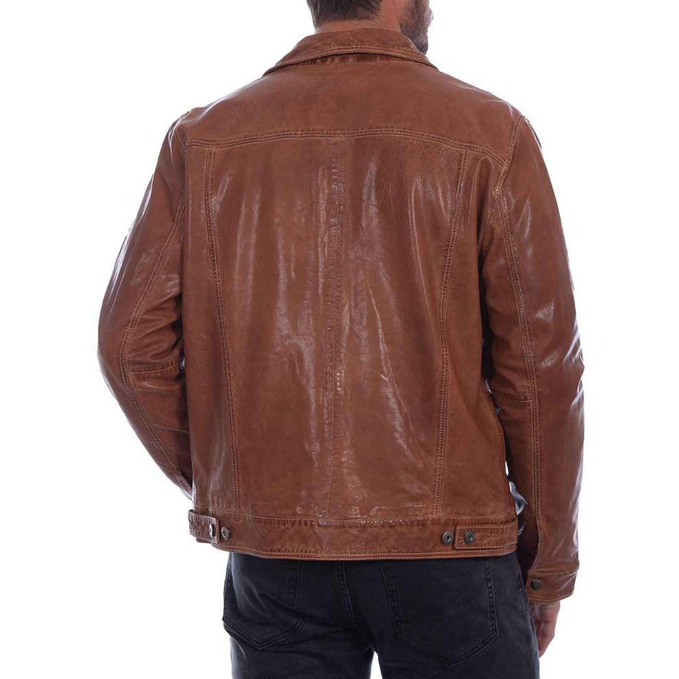 Scully Men's Denim Style Leather Jacket