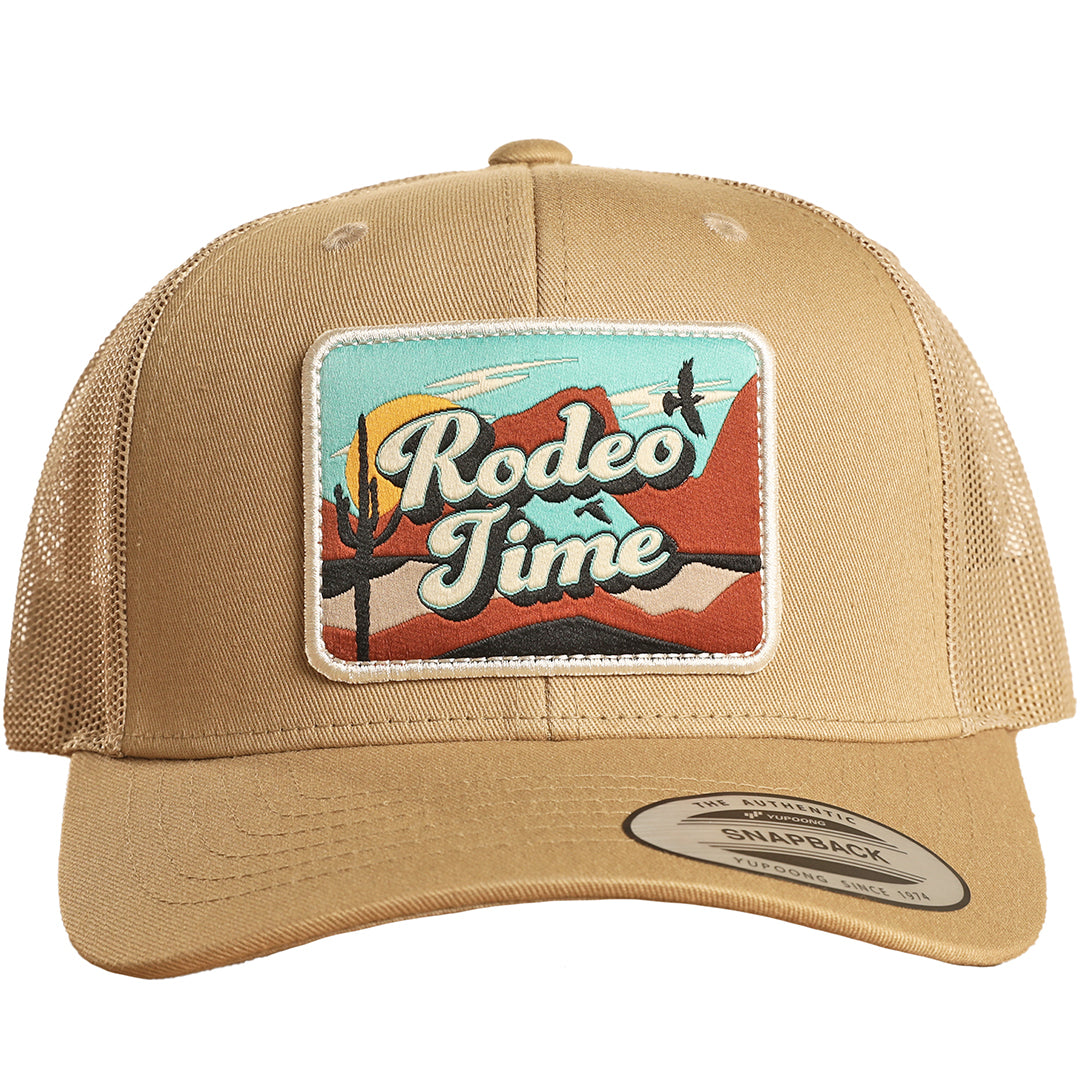 Rock & Roll Cowboy Men's Rodeo Time Curved Trucker Cap