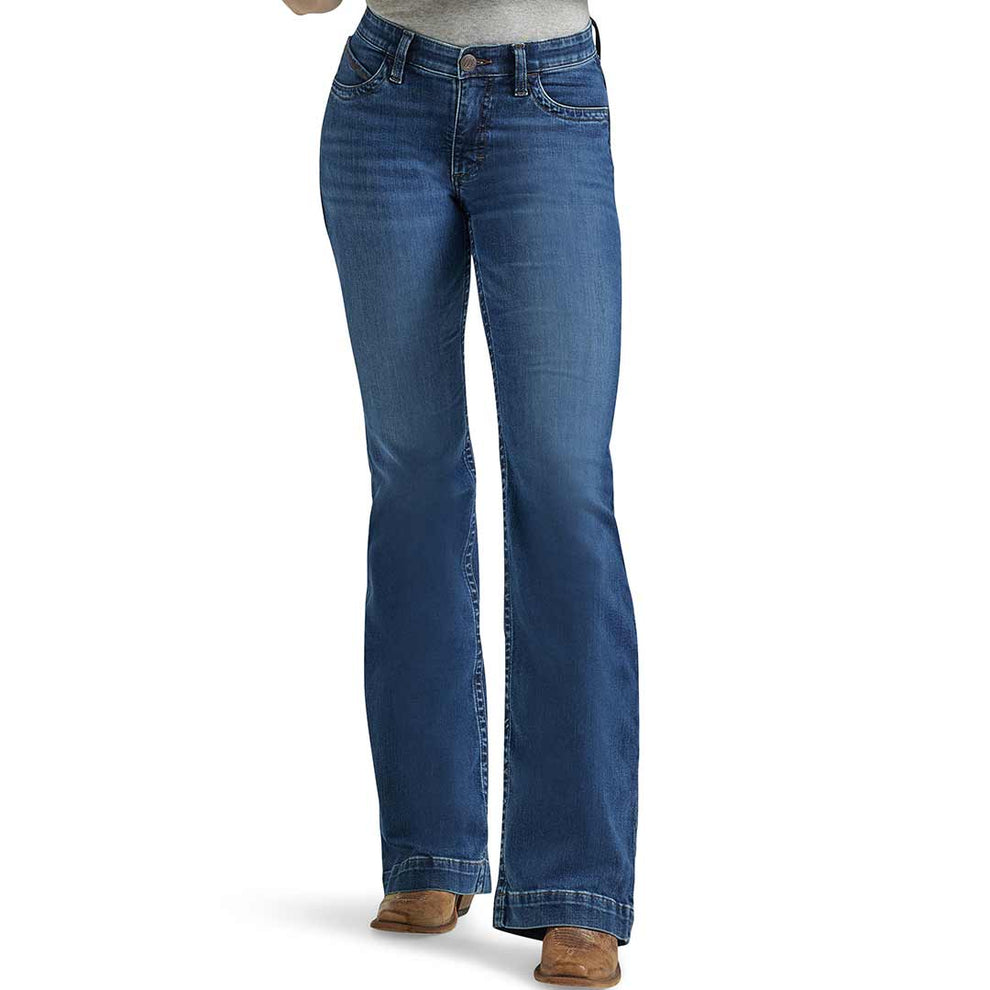 Wrangler Women's Ultimate Riding Mid Rise Willow Trouser Jeans