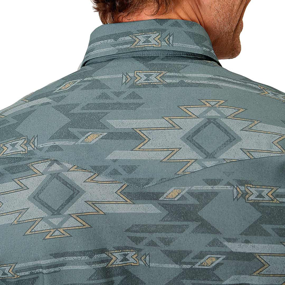 Roper Men's Horizontal Aztec Print Snap Shirt