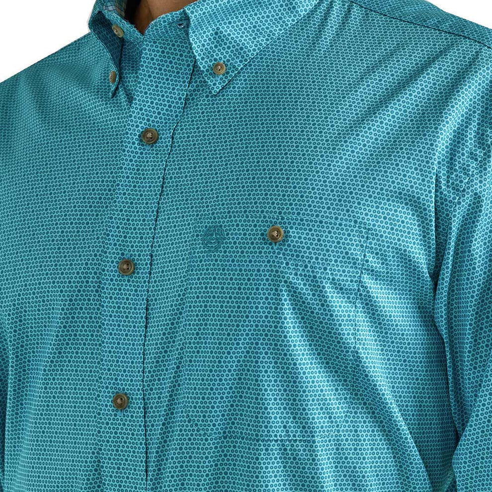 Wrangler Men's George Strait Dot Print Button-Down Shirt
