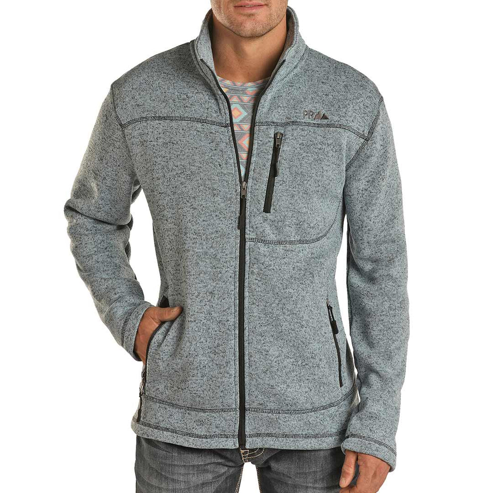 Powder River Outfitters Men's Solid Full Zip Sweater