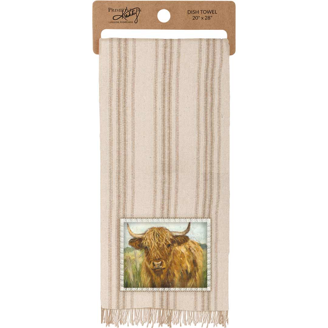 Primitives By Kathy Highland Cow Kitchen Towel