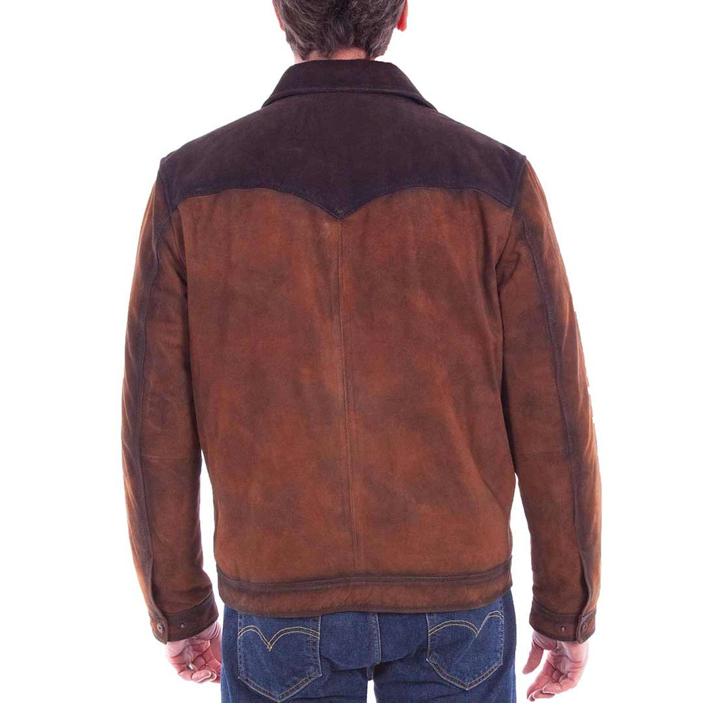 Scully Men's Contrast Yoke Suede Jacket
