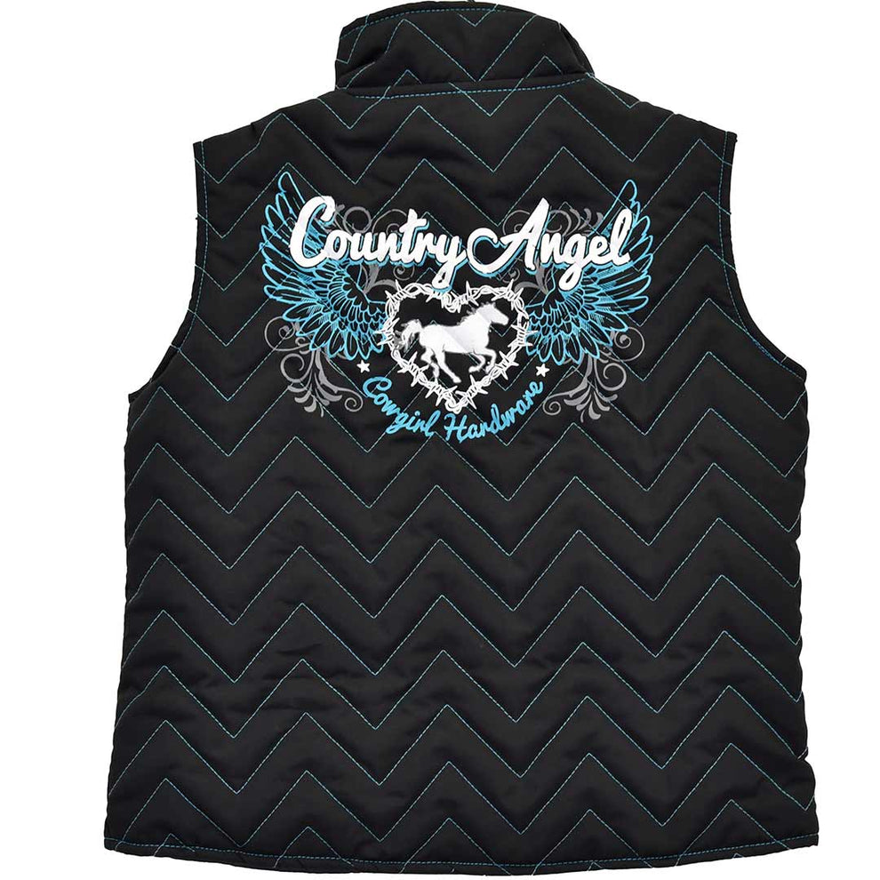Cowgirl Hardware Girls' Country Angel Quilted Vest