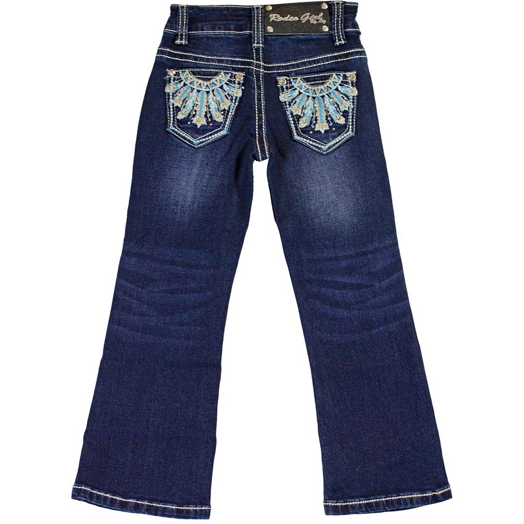 Rodeo Girl Girls' Feathers Bootcut Jeans