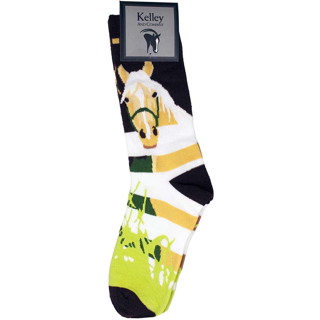 Kelley and Company At the Fence Crew Socks