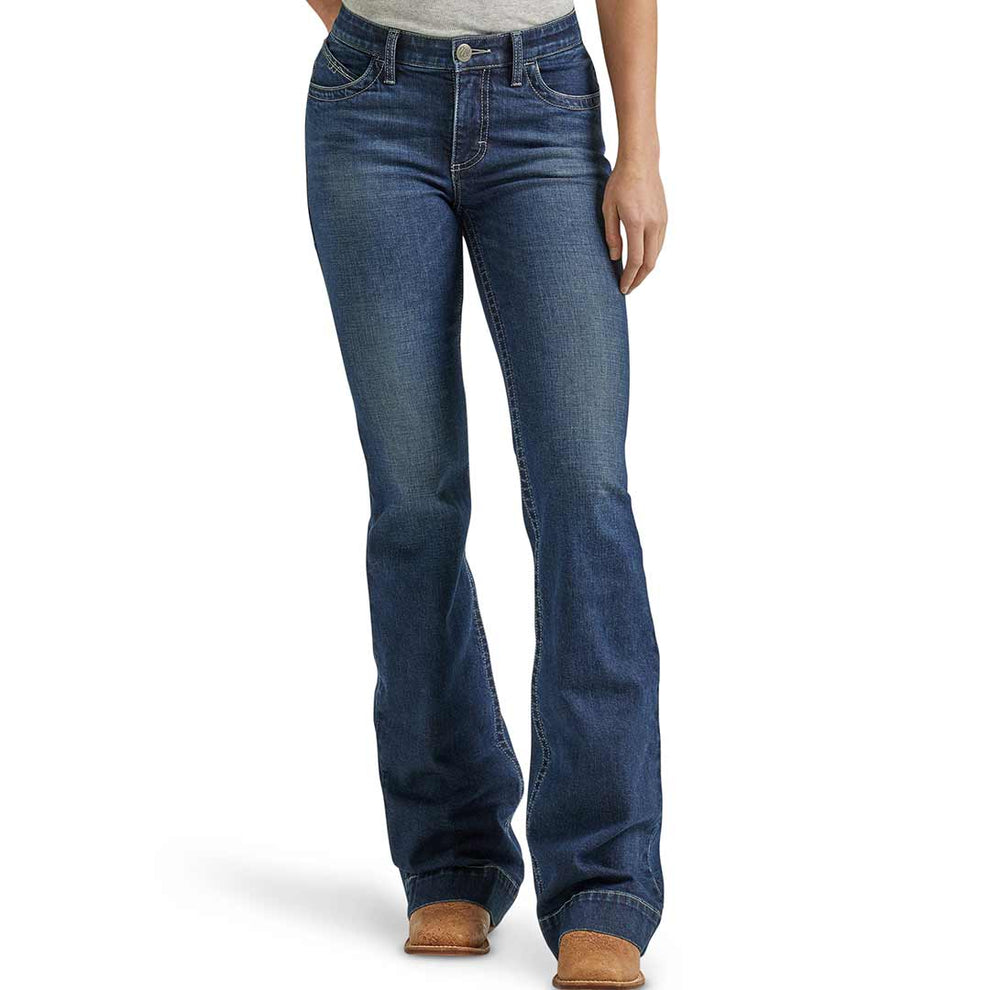 Wrangler Women's Ultimate Riding Willow Mid Rise Trouser Jeans
