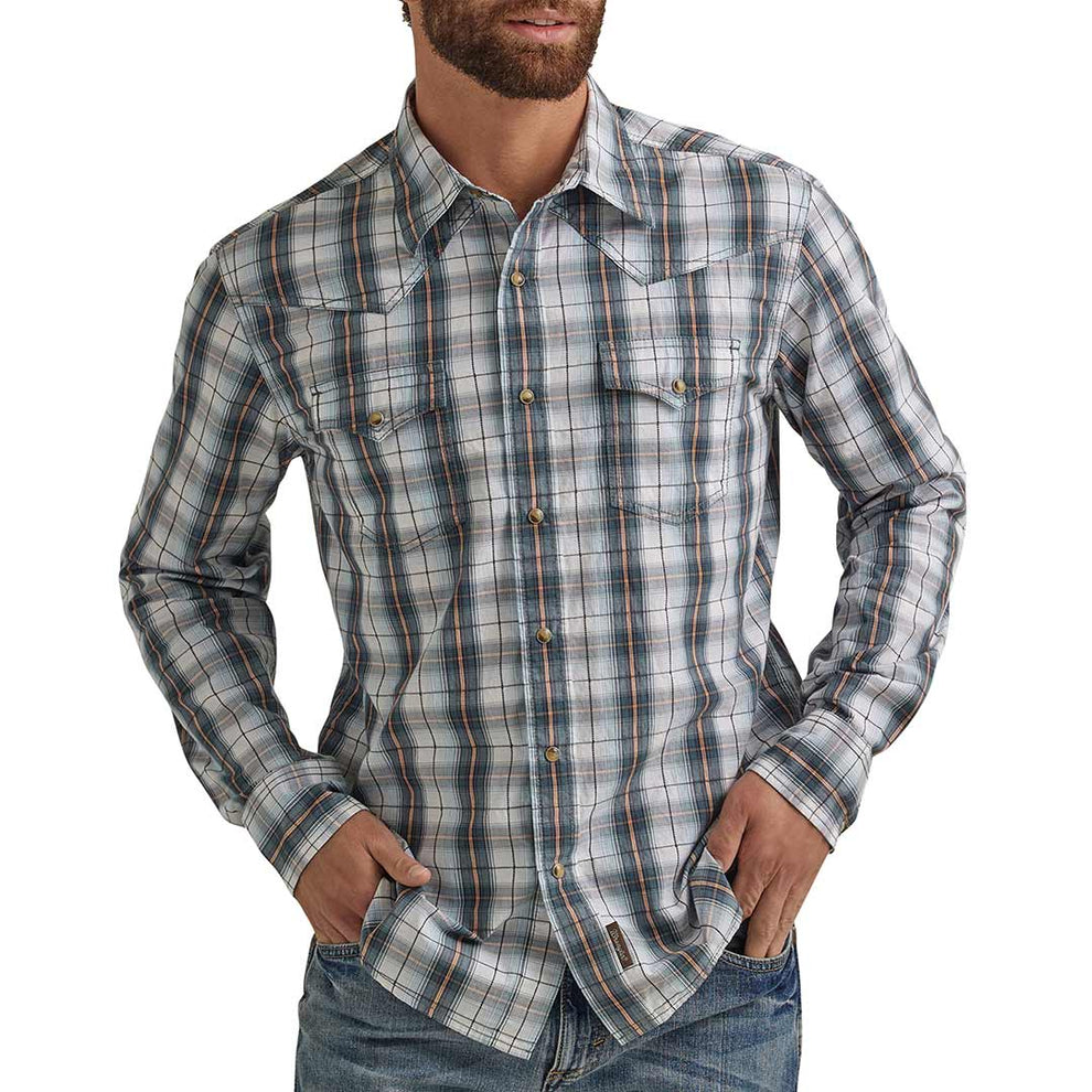 Wrangler Men's Retro Premium Plaid Snap Shirt