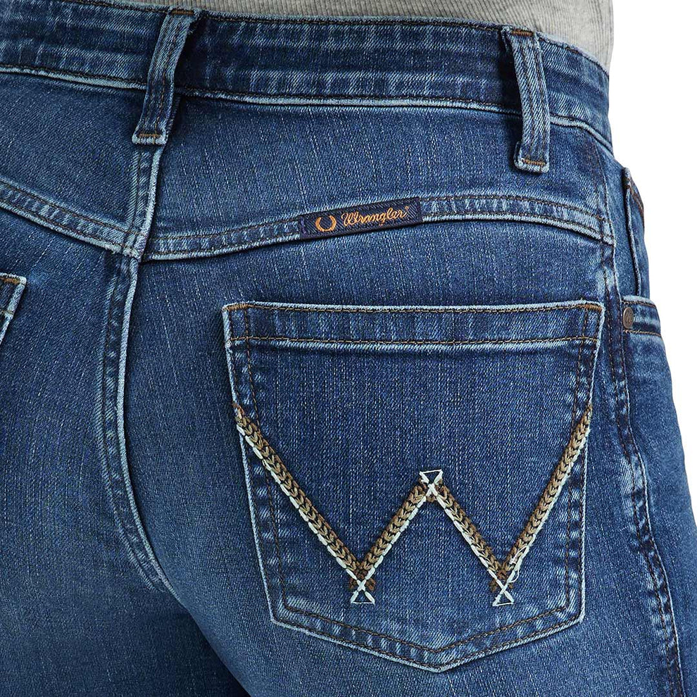 Wrangler Women's Ultimate Riding Mid Rise Willow Trouser Jeans