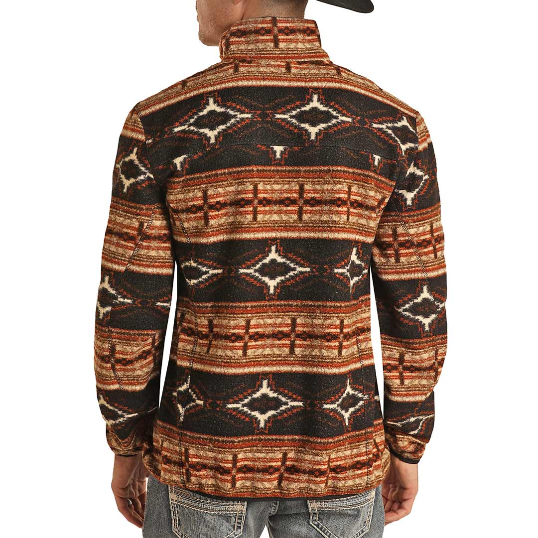 Rock & Roll Cowboy Men's Aztec Print Berber Jacket
