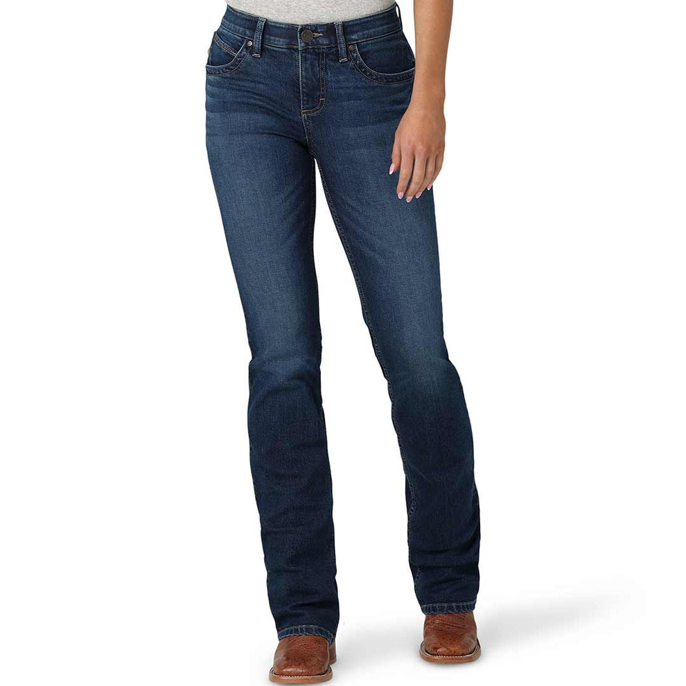 Wrangler Women's Ultimate Riding Q-Baby Mid Rise Bootcut Jeans