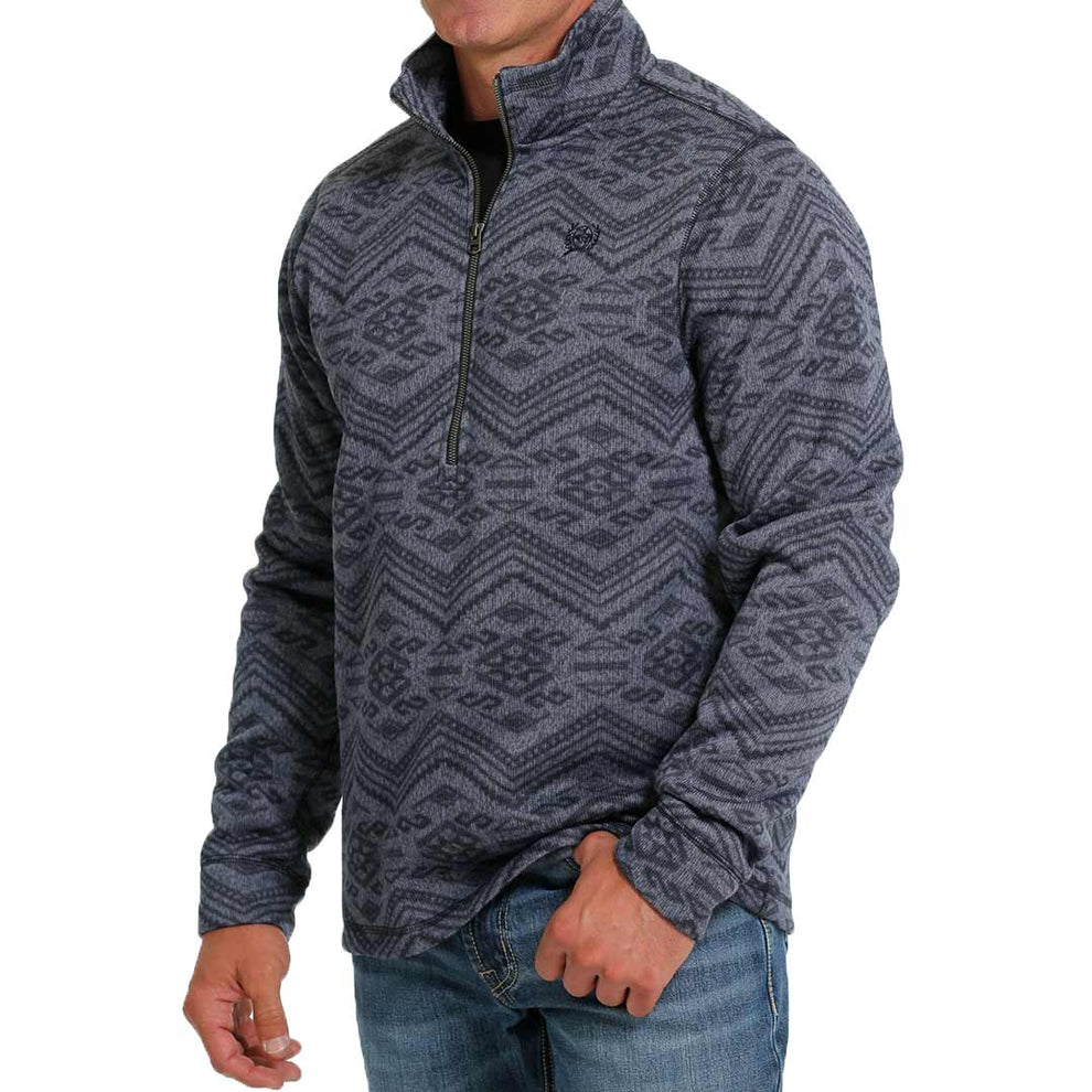 Cinch Men's 1/4 Zip Southwestern Pullover Sweater