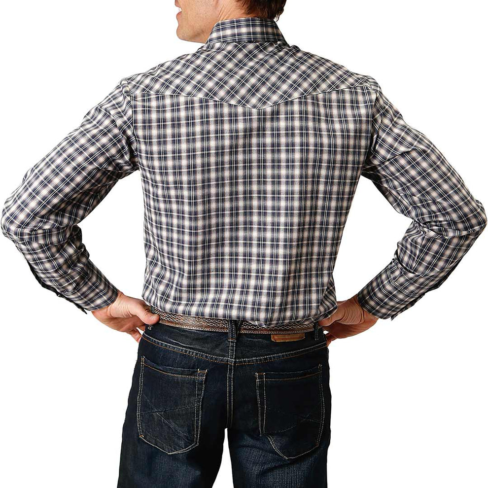 Roper Men's Small Scale Plaid Snap Shirt