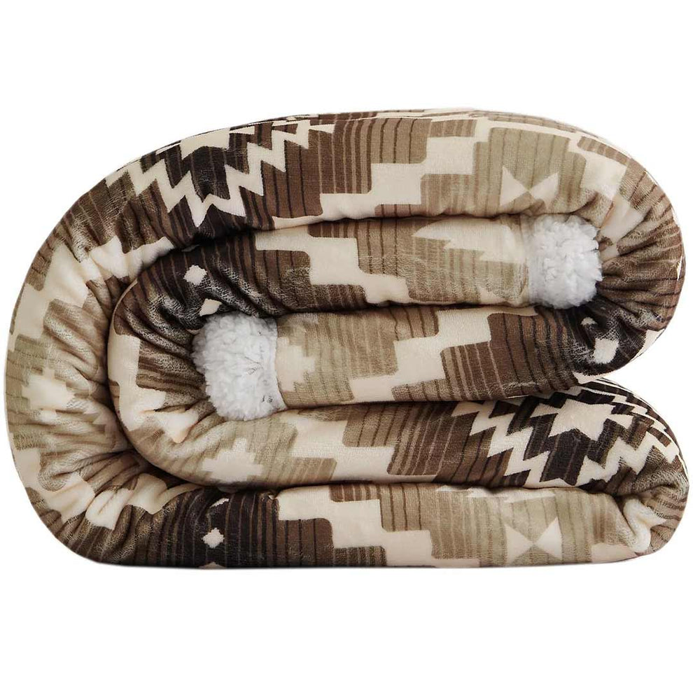 Hi End Accents Chalet Campfire Sherpa Throw