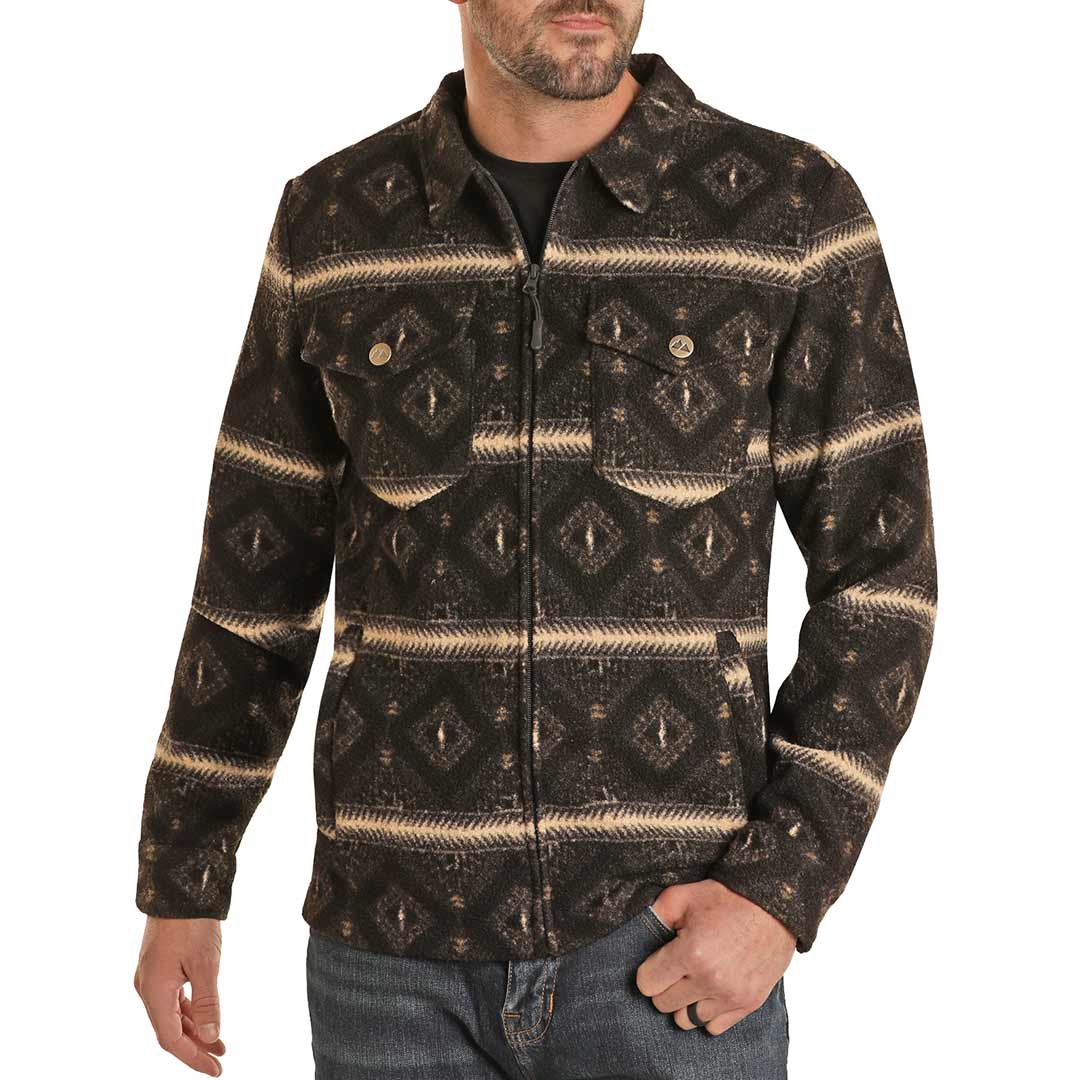 Powder River Outfitters Men's Aztec Print Shirt Jacket