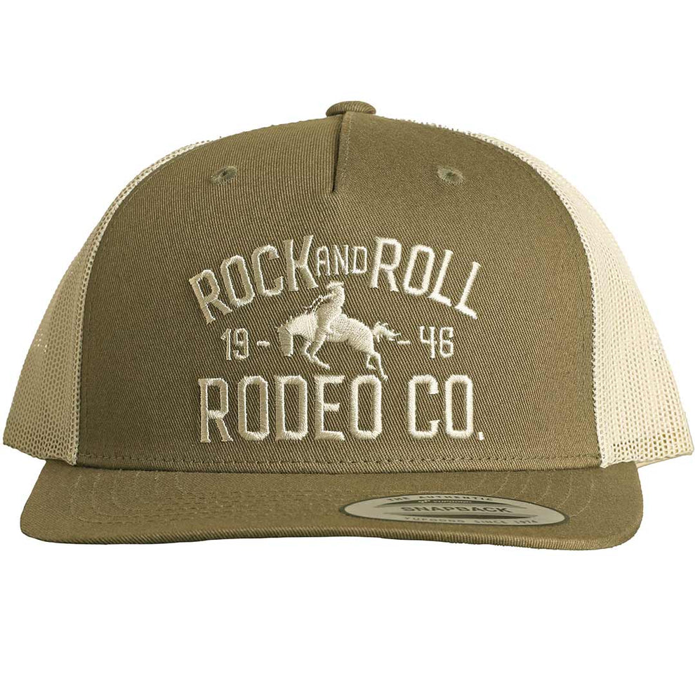 Rock & Roll Cowboy Men's Rodeo Co. Bronc Flat Trucker Cap