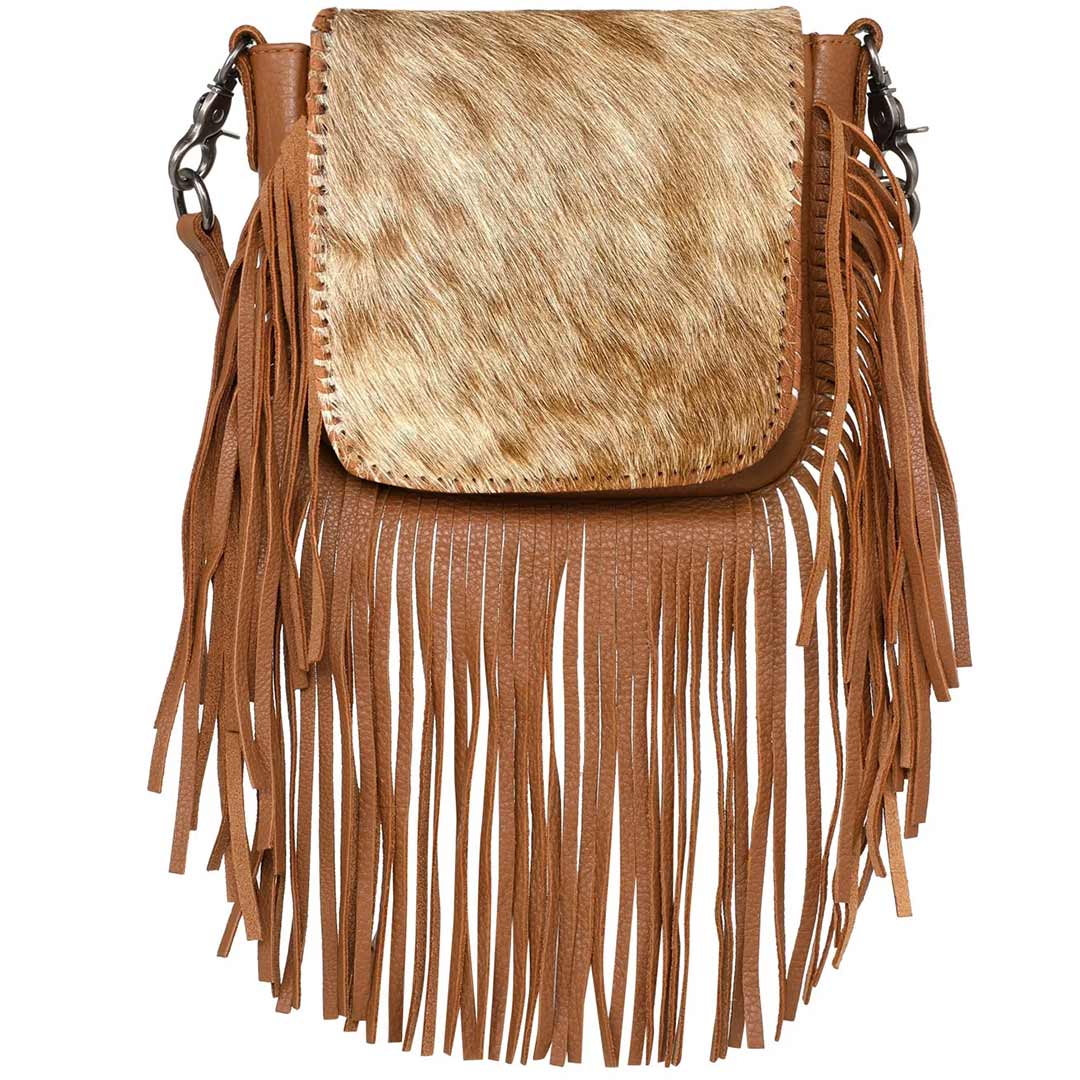 Montana West Genuine Leather Hair-On Collection Fringe Crossbody