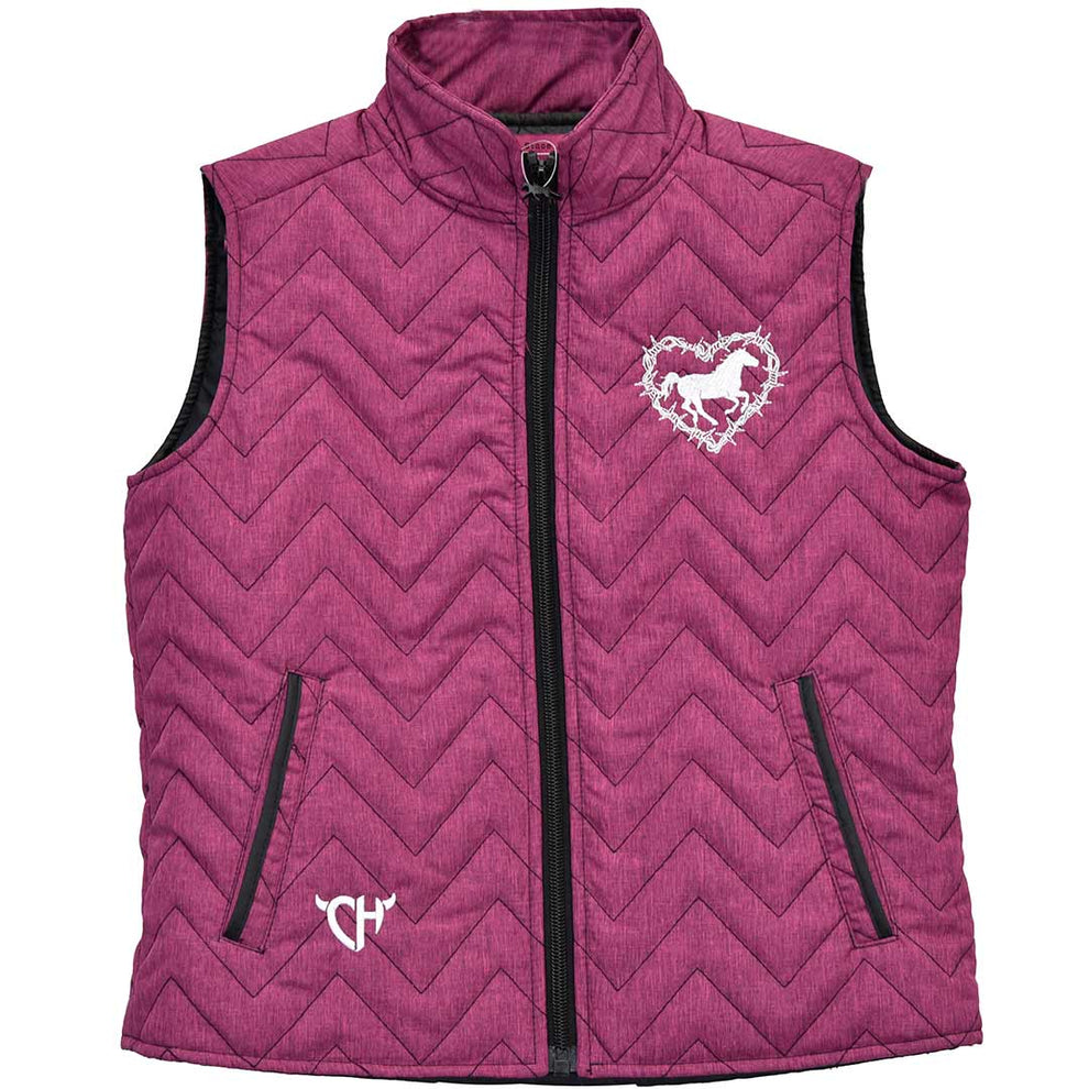 Cowgirl Hardware Girls' Country Angel Quilted Vest