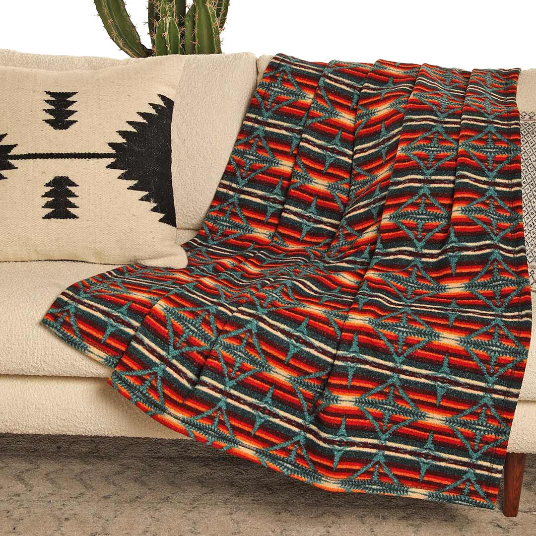 Rock & Roll Denim Aztec Berber Throw Blanket