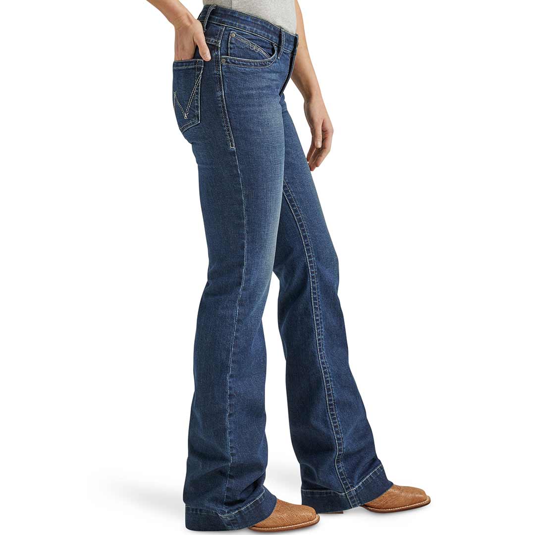 Wrangler Women's Ultimate Riding Willow Mid Rise Trouser Jeans