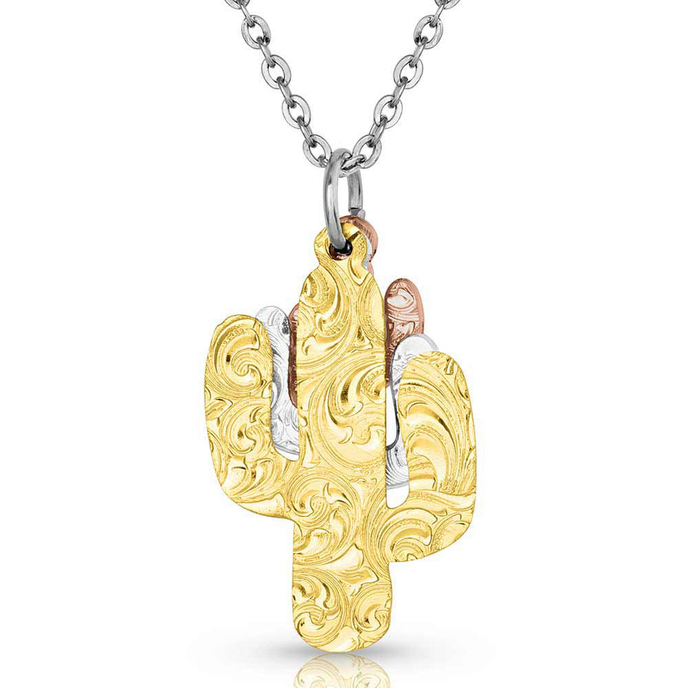 Montana Silversmiths Triple Cactus Necklace