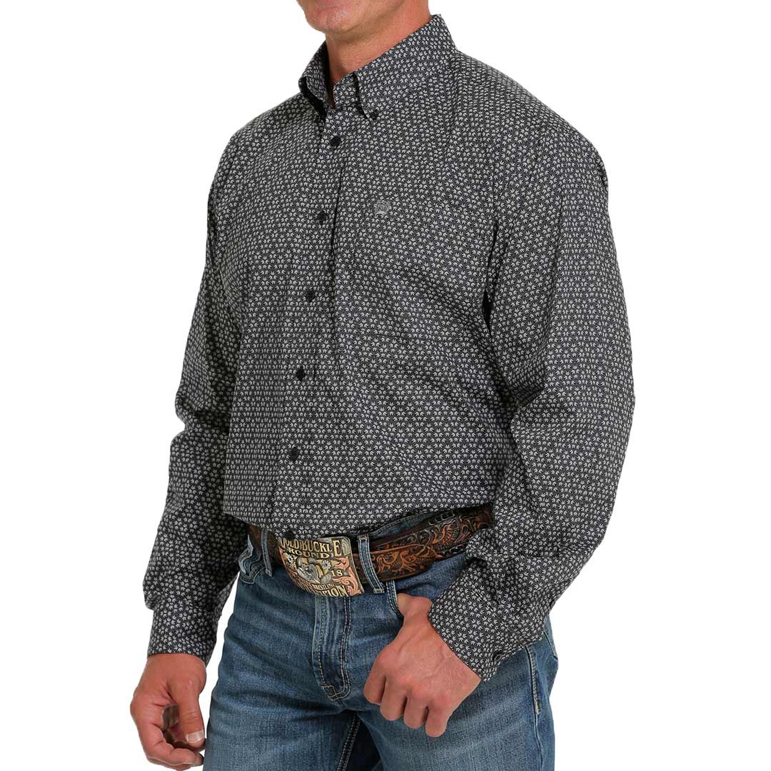 Cinch Men's Geometric Hex Print Button-Down Shirt