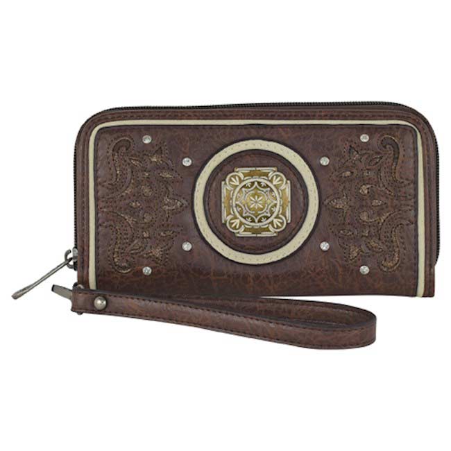 Justin Women's Glitter Inlay Concho Wallet