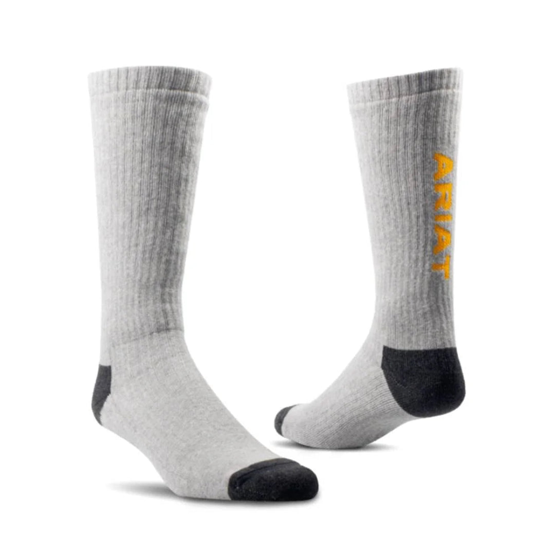 Ariat Work Premium Cotton Mid-Calf Socks - 3 Pack