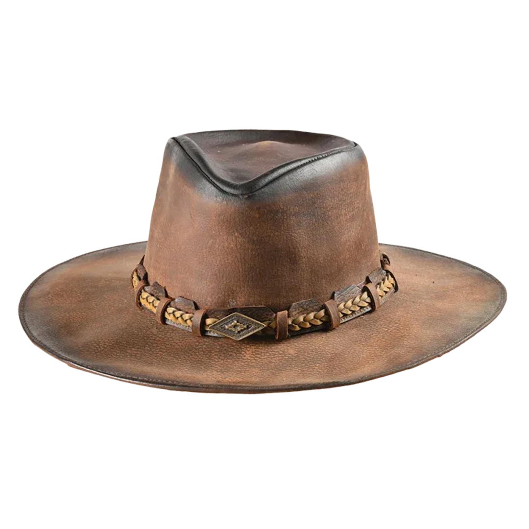 Lucky Horze Unisex Down Town Leather Cowboy Hat
