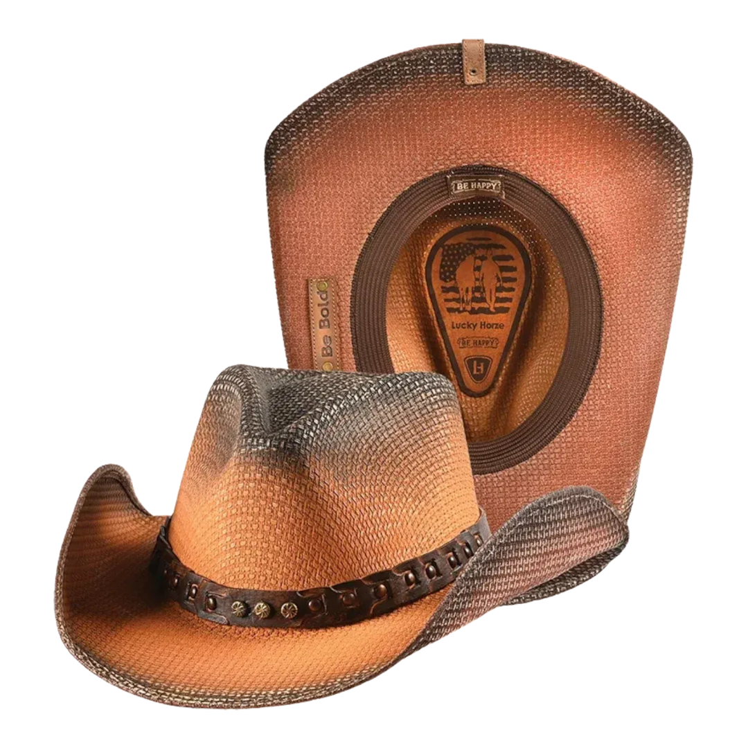 Chapeau de cowboy Justin en paille Hazer unisexe