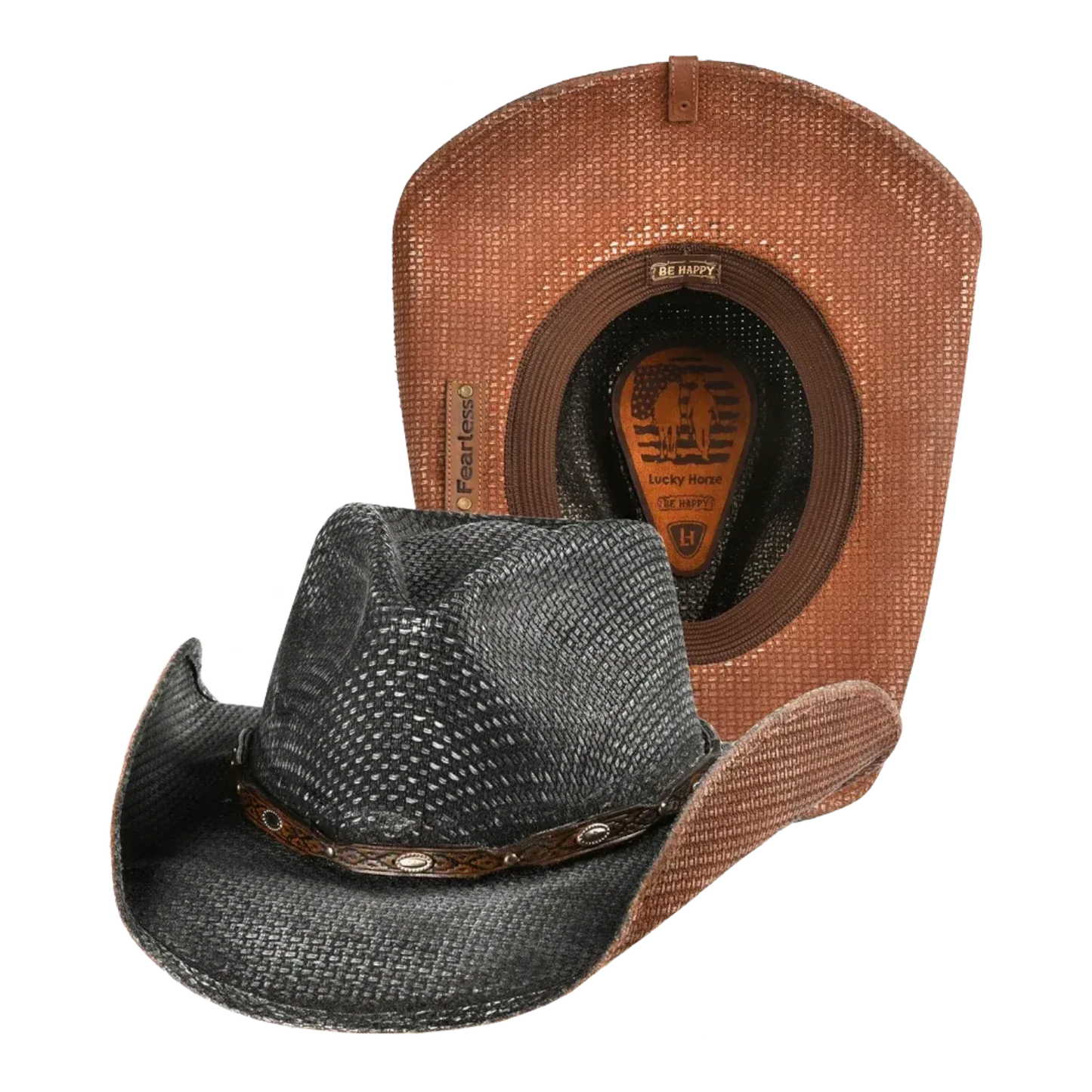 Chapeau de cowboy Justin en paille Hazer unisexe