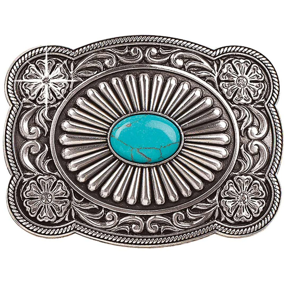 M&F Western Products Women's Turquoise Stone Fan Belt Buckle