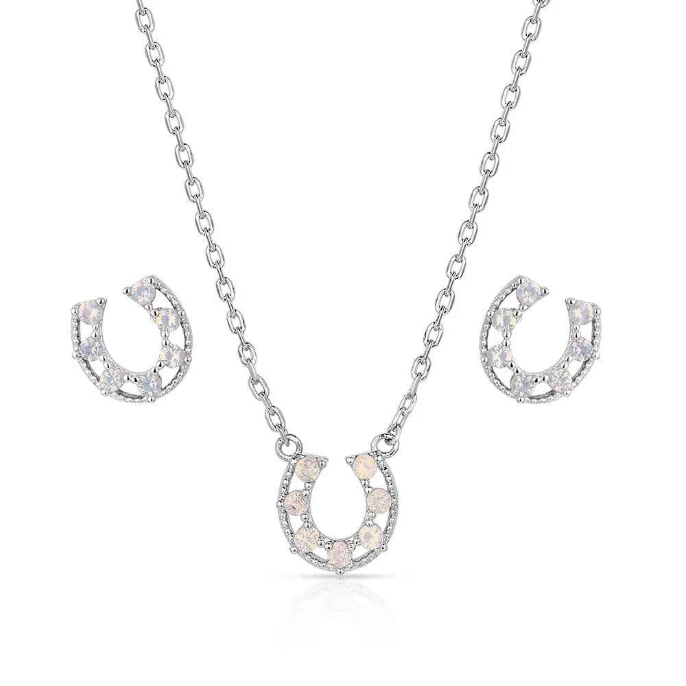 Montana Silversmiths Delicate Glamour Horseshoe Jewelry Set