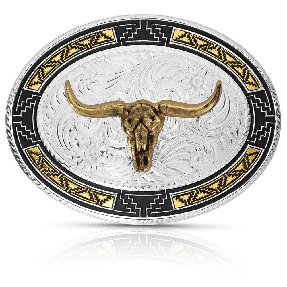 Montana Silversmiths Southwest Edge Longhorn Buckle