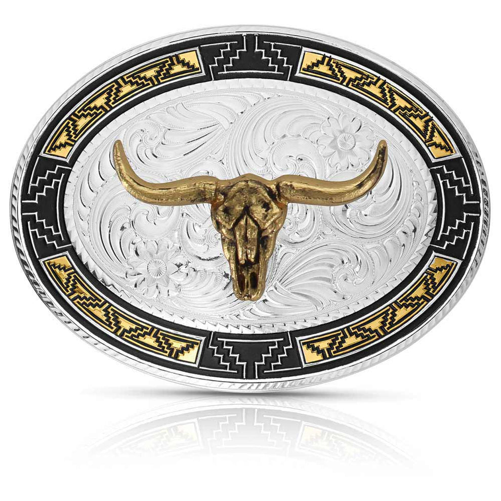 Montana Silversmiths Southwest Edge Longhorn Buckle