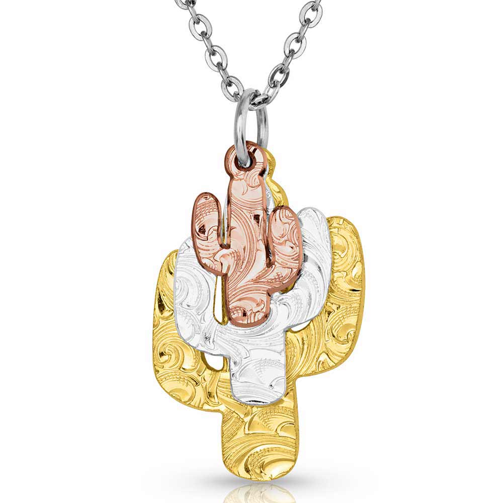 Montana Silversmiths Triple Cactus Necklace