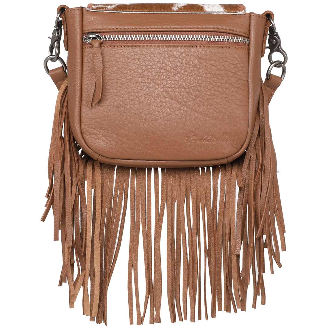 Montana West Genuine Leather Hair-On Collection Fringe Crossbody