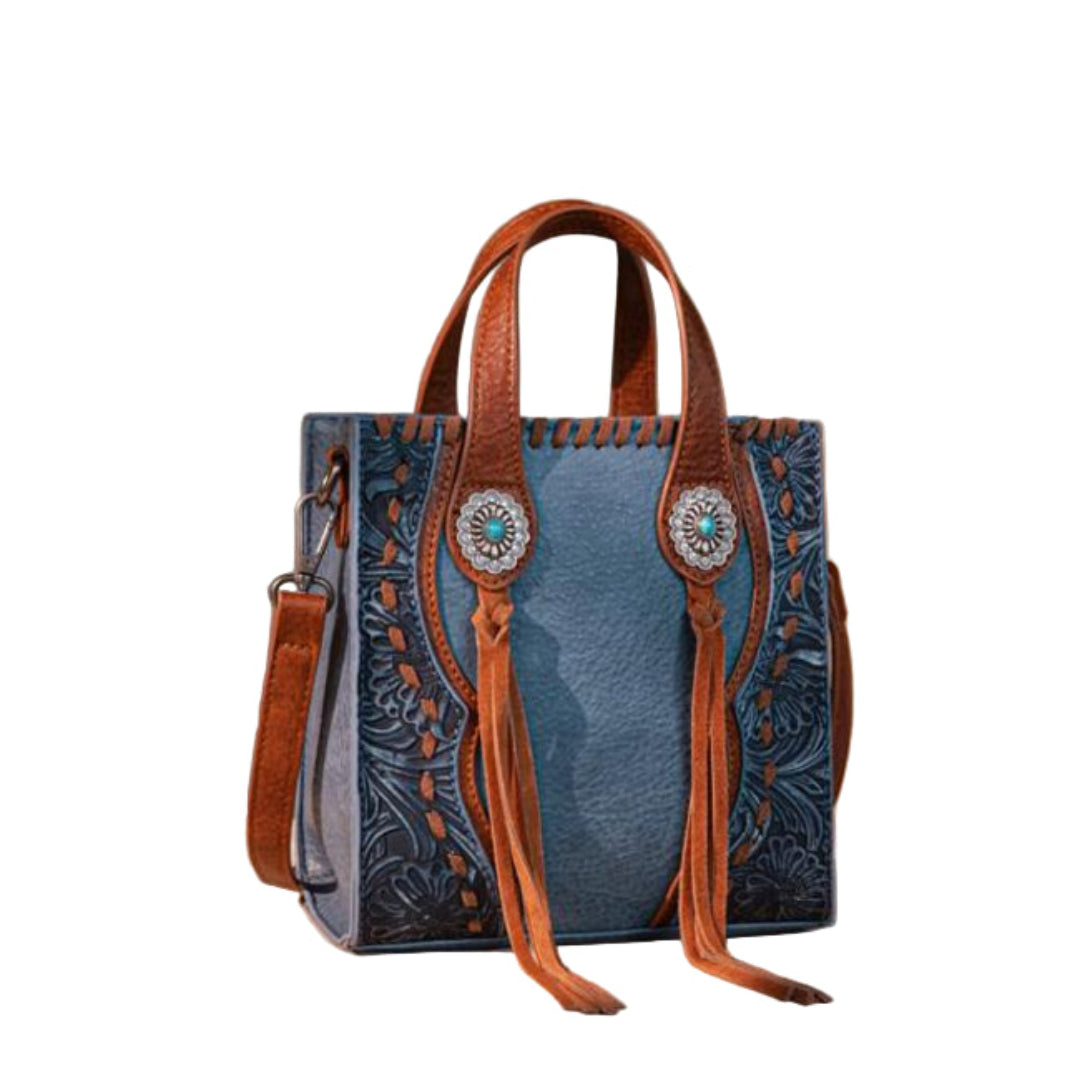 Trinity Ranch Floral Tooled Mini Crossbody