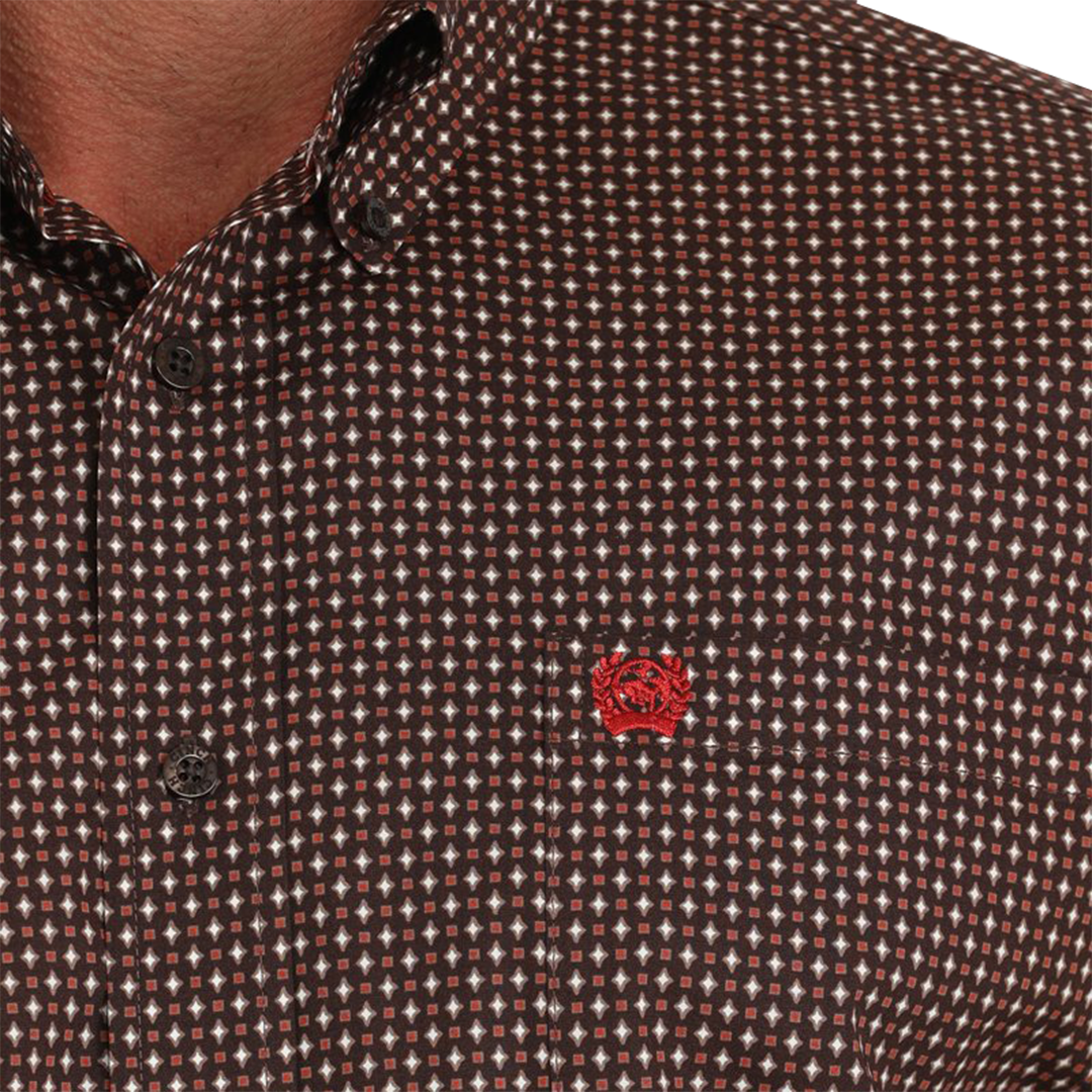 Cinch Men's Starburst Long Sleeve Button Shirt