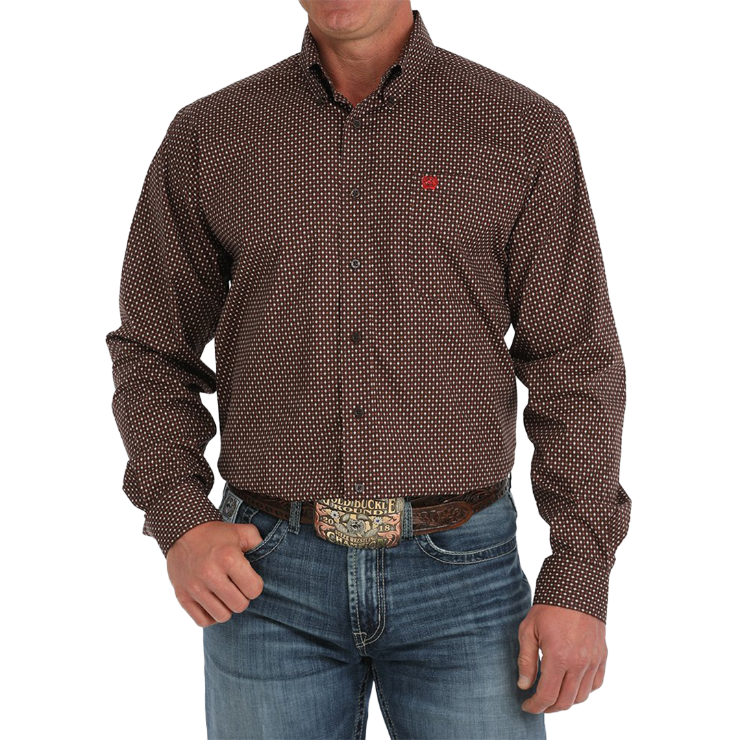 Cinch Men's Starburst Long Sleeve Button Shirt