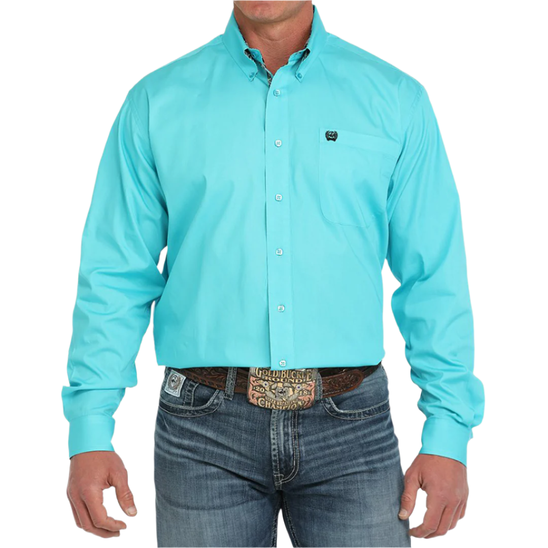 Cinch Men' Solid Long Sleeve Button Shirt