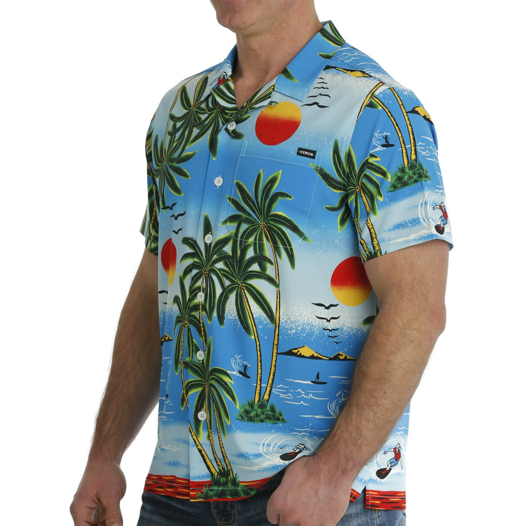 Cinch Men's Hawaiian Short Sleeve Camp Shirt
