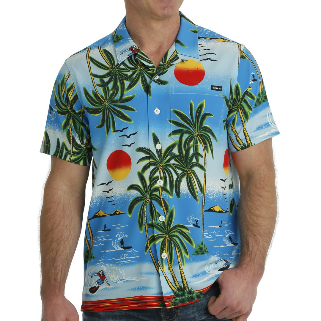 Cinch Men's Hawaiian Short Sleeve Camp Shirt
