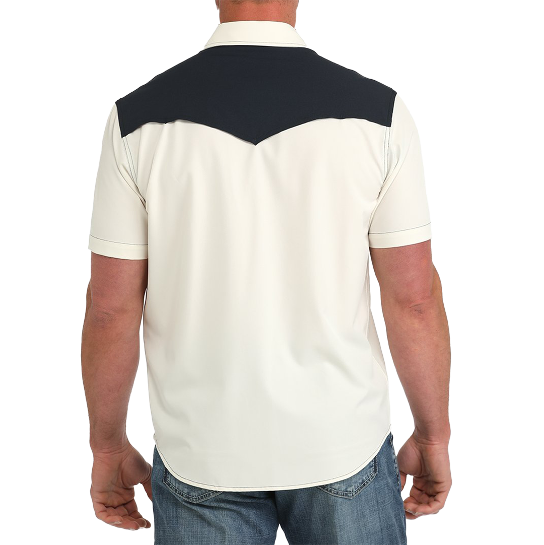 Cinch Men's Arenaflex Tooled Leather Camp Short Sleeve Snap Shirt