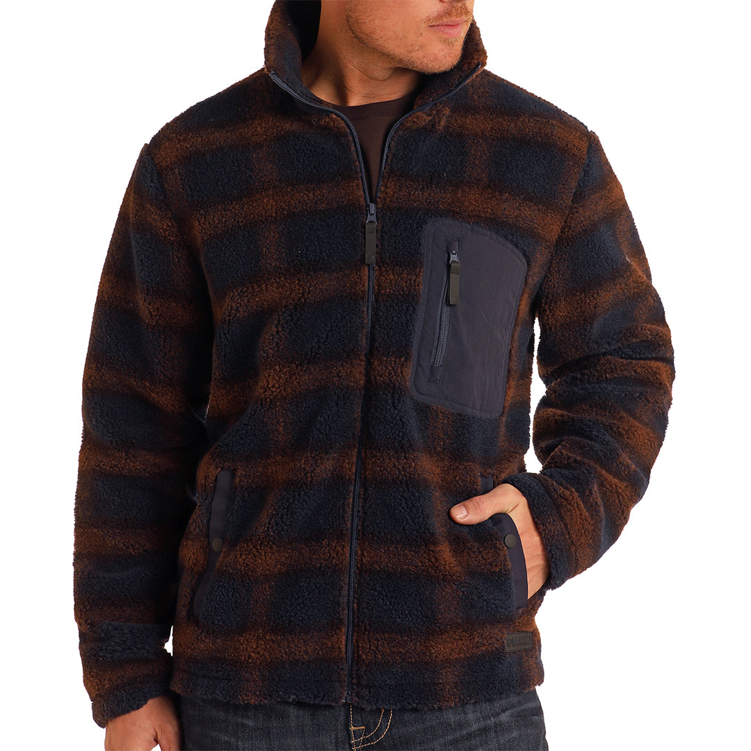 Veste jacquard berbère à carreaux pour homme Rock & Roll Denim
