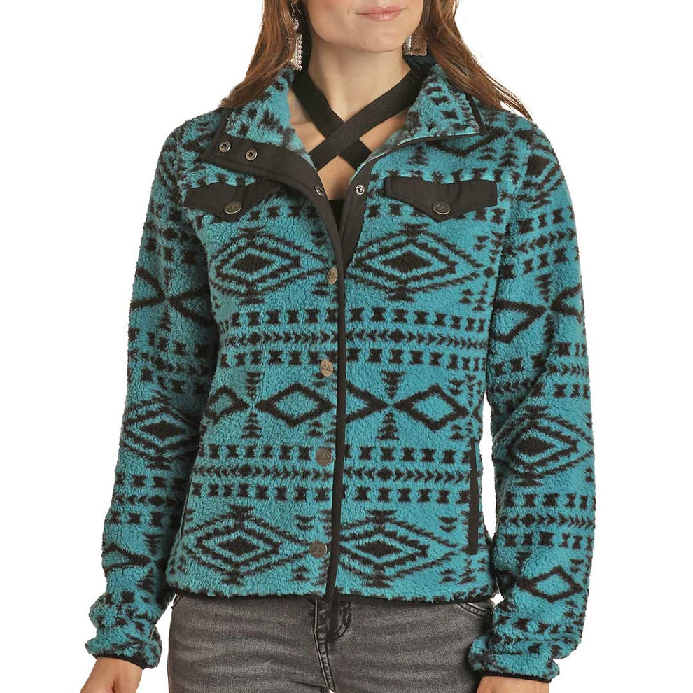 Powder River Outfitters Women's Aztec Snap Sweater